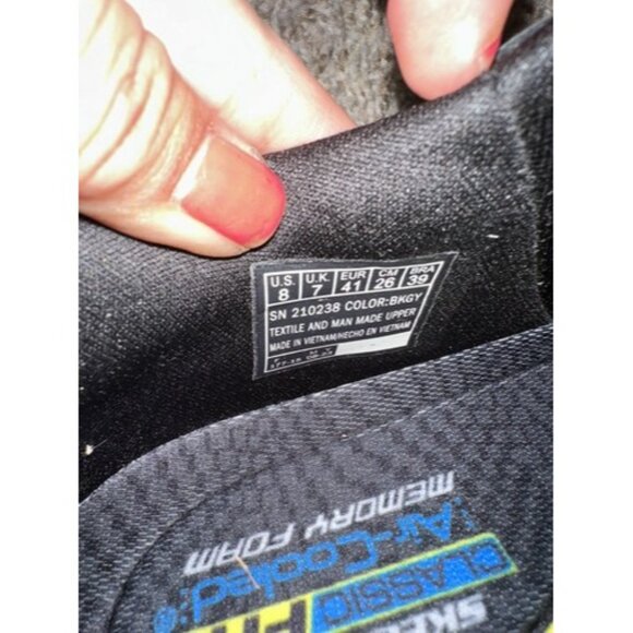 Skechers Shoes Mens 8 Black Delson 3.0 Cicada Casual Slip on Sneakers 210238 - Picture 7 of 13